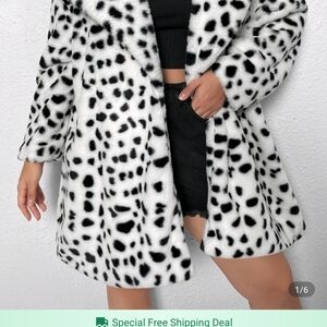 Stylish Black and White Women's Coat